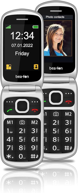Beafon SL640 Silver Line, z dużymi przyciskami, BEZ polskiego menu