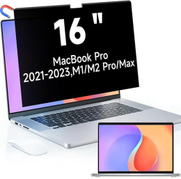 PYS Magnetyczna folia maskująca do Macbook Pro 16 cali 2021-2023 M2 Pro / M2 Max / M1 Pro / M1 Max A2485/A2780