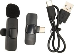 Bezprzewodowy mikrofon lavalier, do telefonu, tabletu, 360 stopni