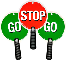 Dwustronne znaki Stop & Go Liontouch – 3 szt.