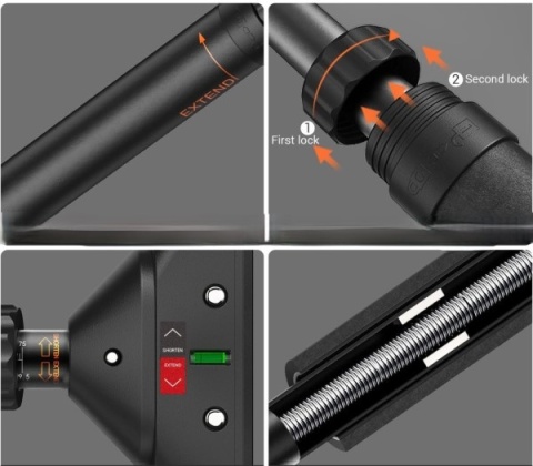 Drążek do podciągania, do 200 kg, zakres regulacji 75-94 cm