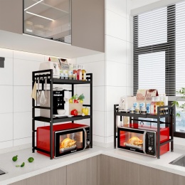 PÓŁKA NA MIKROFALĘ STOJAK NA PRZYPRAWY NACZYNIA 3 POZIOMY REGULOWANY