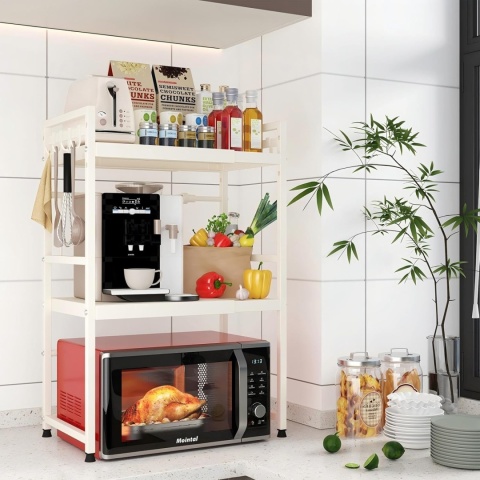 Półka do stojaka na kuchenkę mikrofalową Rozszerzalna regulowana półka