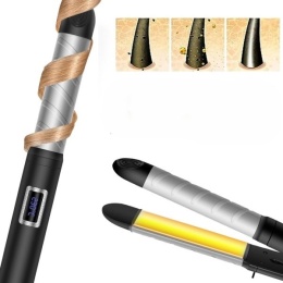 UKLISS Lokówka do włosów i prostownica 2 w 1 80°C - 230°C LCD 2w1