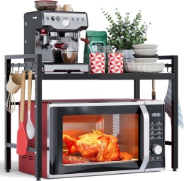 Półka do stojaka na kuchenkę mikrofalową Rozszerzalna regulowana półka