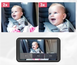 Kamera samochodowa dla dziecka, 5,2” 1080P kamera z 3-krotnym zoomem