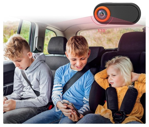 Kamera samochodowa dla dziecka, 5,2” 1080P kamera z 3-krotnym zoomem