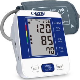 CAZON Ciśnieniomierz Naramienny – Monitor Ciśnienia Wyświetlacz LCD