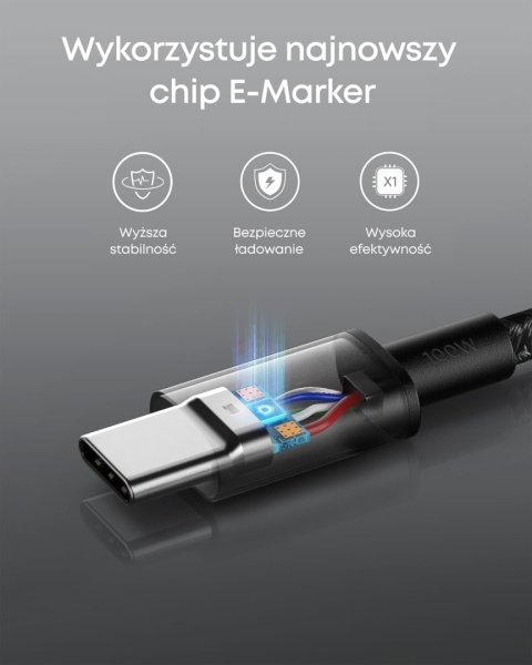 Anker USB C na USB C, kabel do ładowania, 100 W Anker USB C na USB C, kabel do ładowania, 100 W