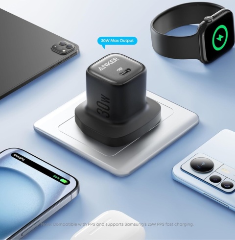 Anker Zolo USB-C ładowarka ścienna (30W) UK PLUS ADAPTER Anker Zolo USB-C ładowarka ścienna (30W) UK PLUS ADAPTER