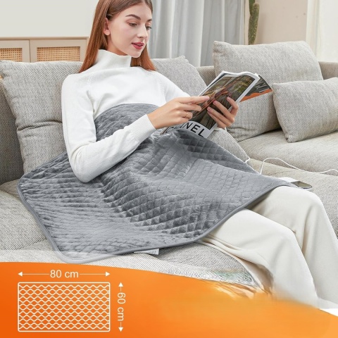 Poduszka koc grzewczy z automatycznym wyłączaniem i 6 poziomami temperatury, 80 x 60 cm Poduszka koc grzewczy z automatycznym wyłączaniem i 6 poziomami temperatury, 80 x 60 cm