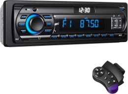 Radio Samochodowe Bluetooth RDS 2x USB AUX MP3 Mikrofon Pilot 1-DIN LCD LED