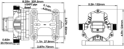 Pompa membranowa samozasysająca KROAK 12 V Pompa membranowa samozasysająca KROAK 12 V