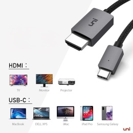 Kabel USB typu C do HDMI 4K 1,8M