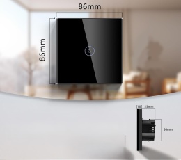 BSEED Smart ZigBee podtynkowy włącznik światła, 1-drożny