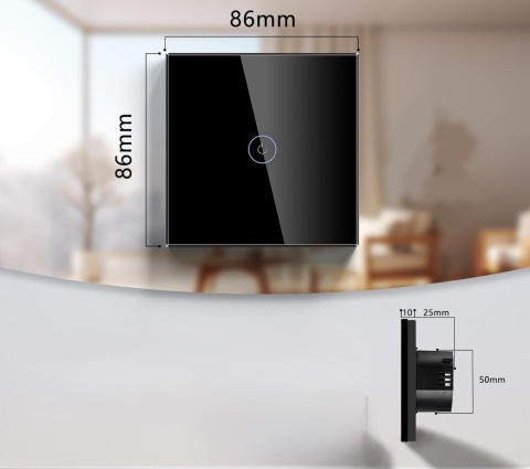 BSEED Smart ZigBee podtynkowy włącznik światła, 1-drożny BSEED Smart ZigBee podtynkowy włącznik światła, 1-drożny