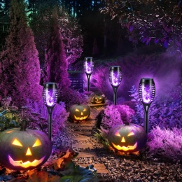 Lampka solarna z wbijanym grotem kolor czarny- 10 SZTUK- IDEALNE NA HALLOWEEN