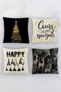 Poszewki Komplet świąteczny na poduszki 50x50 Zestaw 4 szt.