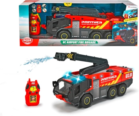 Lotniskowa straż pożarna światło i dźwięk, pryskanie wodą