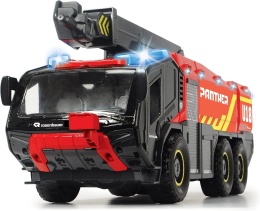 Lotniskowa straż pożarna światło i dźwięk, pryskanie wodą