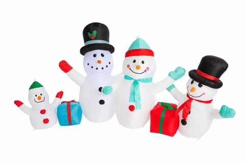 Figura świetlna DMUCHANA RODZINA BAŁWANÓW LED