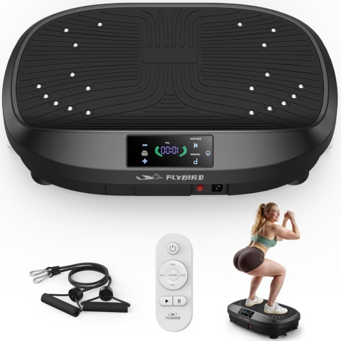 FLYBIRD Płyta wibracyjna do treningu całego ciała 120 poziomów, 150 kg