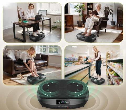 FLYBIRD Płyta wibracyjna do treningu całego ciała 120 poziomów, 150 kg