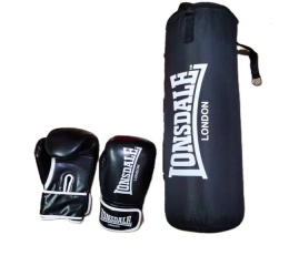 Młodzieżowy bokserski zestaw treningowy LONSDALE - czarny