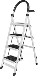 Drabina Składana 4 Stopniowa Stalowa Domowa Drabinka Wysoka Jakość