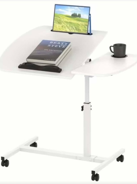 STOLIK POMOCNICZY REGULOWANY NA KÓŁKACH POD LAPTOPA- POWYSTAWOWY IDEALNY