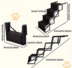 SKŁADANE SCHODY DLA PSA ZDROWIE I KOMFORT PUPILA