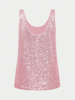 Różowy TOP w cekiny - rozmiar M