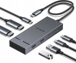 Adapter HUB UGREEN rozdzielacz USB-C 7w1 2X HDMI 4K 2X USB-A USB-C PD