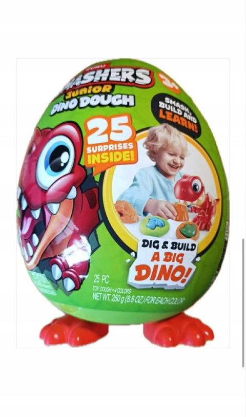 Dinozaur Z Masy Plastycznej W Jajku Ogromny 30 CM Z Akcesoriami Foremki