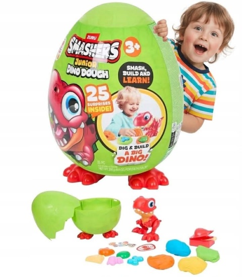 Dinozaur Z Masy Plastycznej W Jajku Ogromny 30 CM Z Akcesoriami Foremki