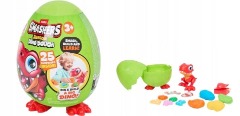 Dinozaur Z Masy Plastycznej W Jajku Ogromny 30 CM Z Akcesoriami Foremki