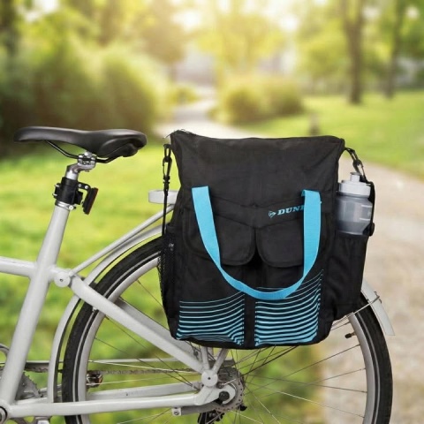TORBA ROWEROWA SAKWA NA BAGAŻNIK DUNLOP 20L TERMICZNA CZARNA NIEBIESKA