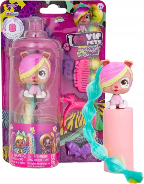 VIP PETS MINI FANS BOW POWER S5 LALKA PIESEK FIGURKA Długie Włosy CHLOE