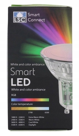 ŻARÓWKA SMART CONNECT LSC GU10 380LUMEN LSC GU10 4,9W kasa energetyczna:G