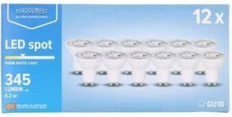 Eurodomest Żarówka LED Spot 4,2 watów 345 lumenów 12 sztuk
