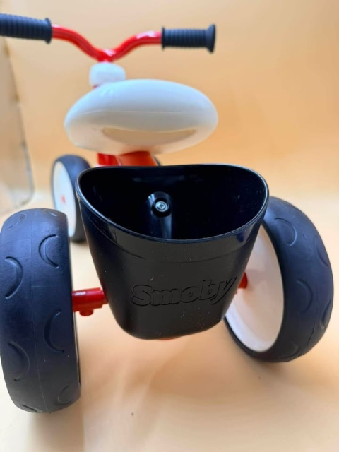 Rowerek trójkołowy Rookie SMOBY, metalowy, ciche koła, regulowana kierownica