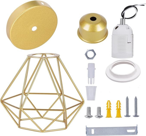 TOKIUS Lampa sufitowa w stylu retro, 16 cm kolor złoty TOKIUS Lampa sufitowa w stylu retro, 16 cm kolor złoty