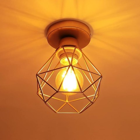 TOKIUS Lampa sufitowa w stylu retro, 16 cm kolor złoty TOKIUS Lampa sufitowa w stylu retro, 16 cm kolor złoty