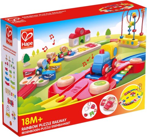 HAPE KOLEJKA Z POCIĄGAMI PUZZLE HAPE KOLEJKA Z POCIĄGAMI PUZZLE