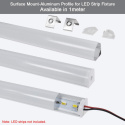 Profile aluminiowe do taśm LED ZESTAW 10 SZTUK