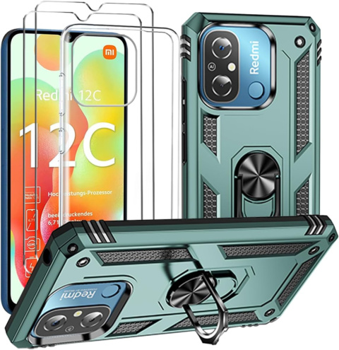 ETUI ZIELONE+ BEZBARWNE + szkło hartowane Xiaomi Redmi 12c