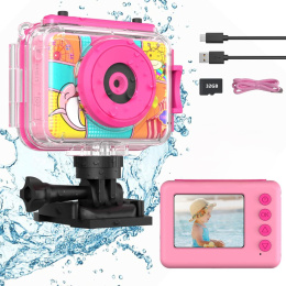 Aparat cyfrowy Selfie dla dzieci z kartą SD 32 GB Wodoodporny
