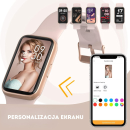 BingoFit smartwatch z funkcją telefonu, pulsometrem, krokomierzem, monitorowaniem snu