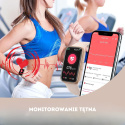 BingoFit smartwatch z funkcją telefonu, pulsometrem, krokomierzem, monitorowaniem snu