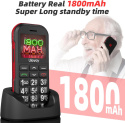 ULEWAY Telefon Komórkowy dla seniora 1800 mAh SOS